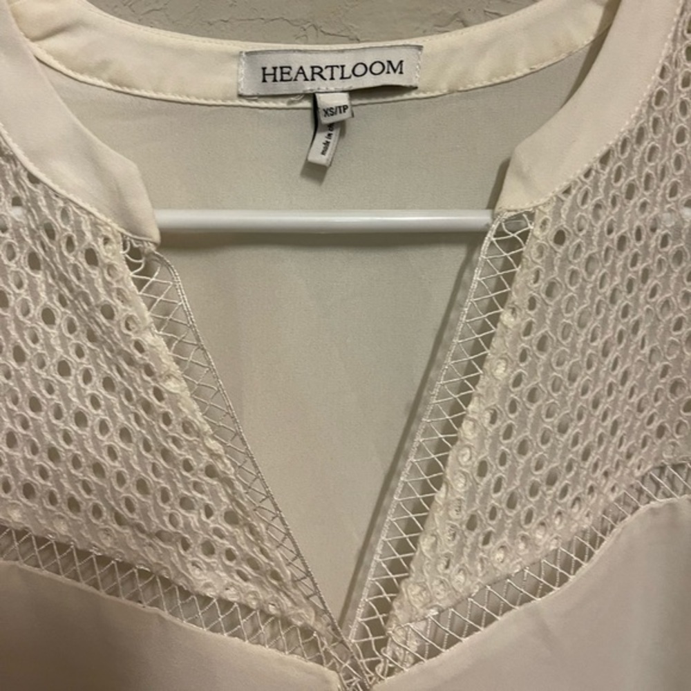 Heartloom Long Sleeve White Mini Dress - size xsmall - Picture 5 of 9